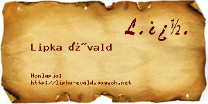 Lipka Évald névjegykártya
